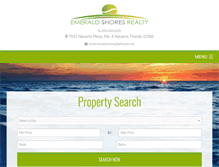 Tablet Screenshot of emeraldshoresrealty.com